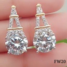 xuping anting pertama putih lapisan emas impor terbaru