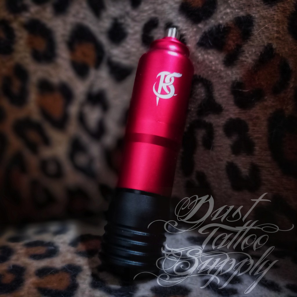 Rattlesnake Rotary Cartridge Pen Tattoo Machine Japan Motor with RCA Cord Red and Black RSBR001