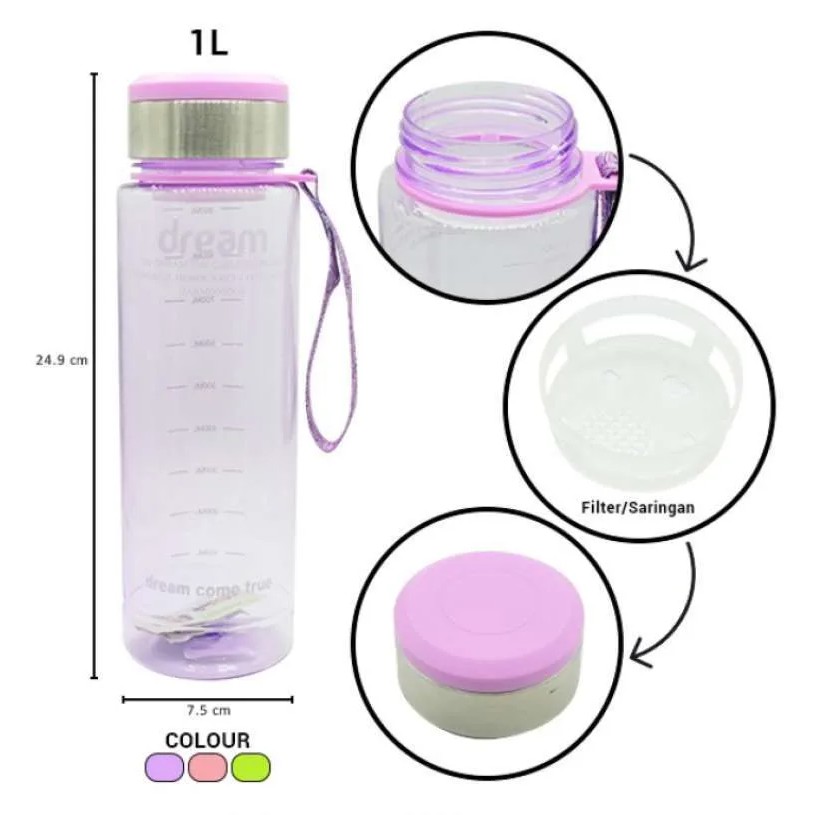 B028 Botol Air Minum DREAM 1000 Ml - Botol Air Minum Sporty