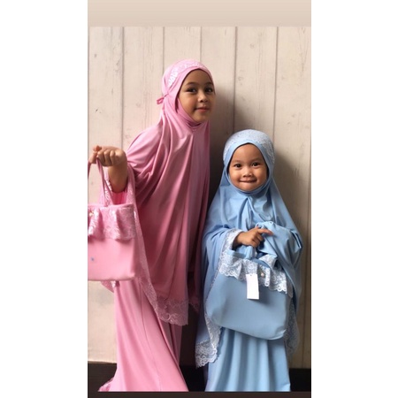 Mukena Anak - Mukena Bahan Jersey adem