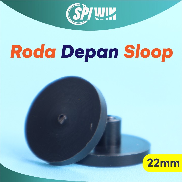 VELG RODA TAMIYA SLOOP DEPAN TEFLON 19MM  19MM HITAM