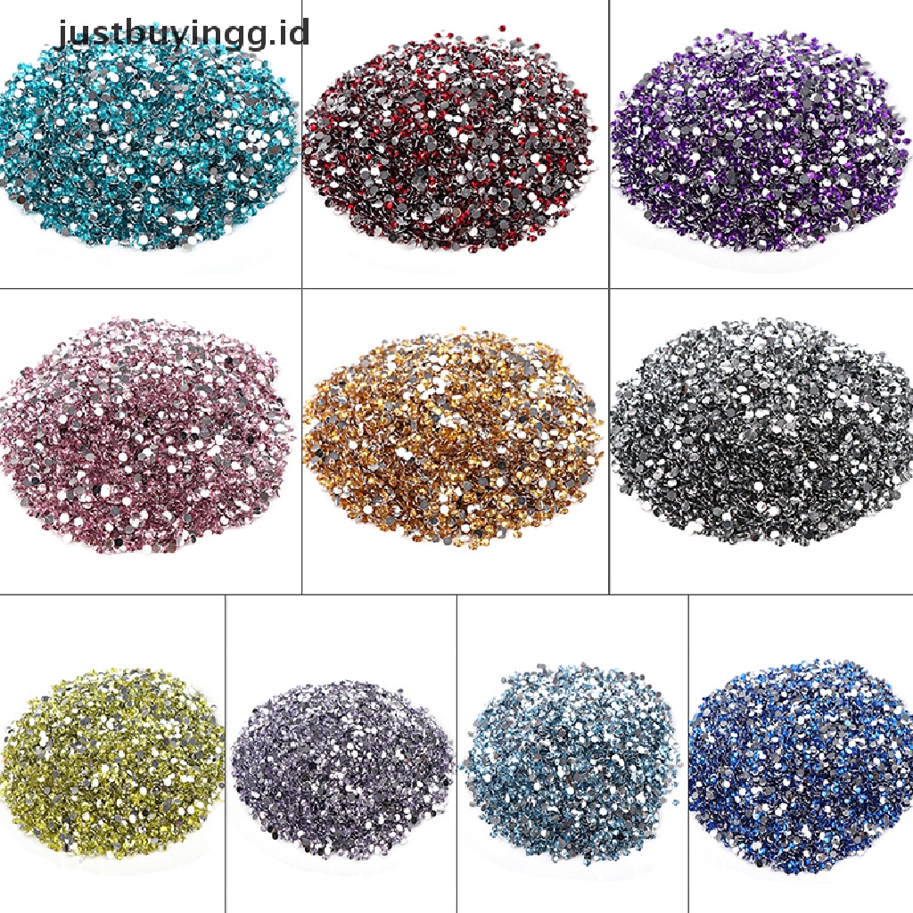 10000pcs Kristal Berlian Imitasi Bahan Resin Ukuran 3mm Untuk Dekorasi Nail Art