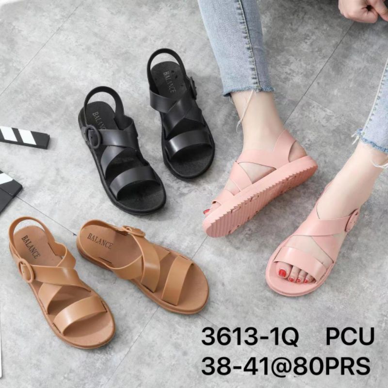 sandal jelly wanita import tali silang kait