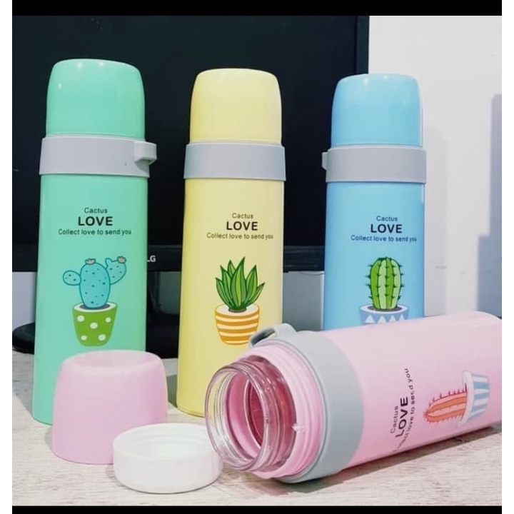 Botol Kaca Kaktus Cangkir/Botol Motif Tumbuhan