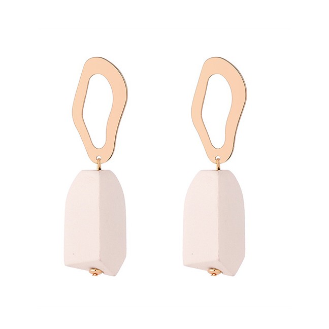 LRC Anting Tusuk Fashion Irregular Shape Decorated Earrings