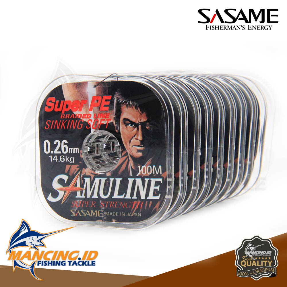 Sasame Samuline Super PE Sinking Soft 100m Braided Line Senar Pancing