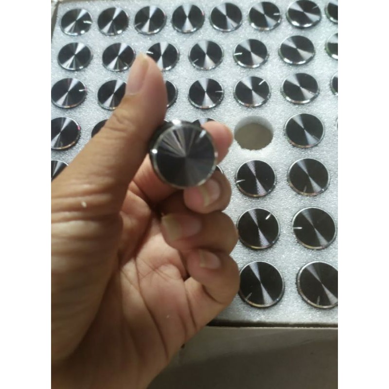 Knop Potensio Alumunium Hitam 20mm