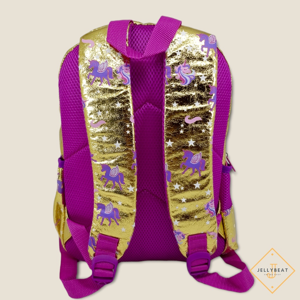 Tas Ransel Import Smiggle - Junior Gold Unicorn