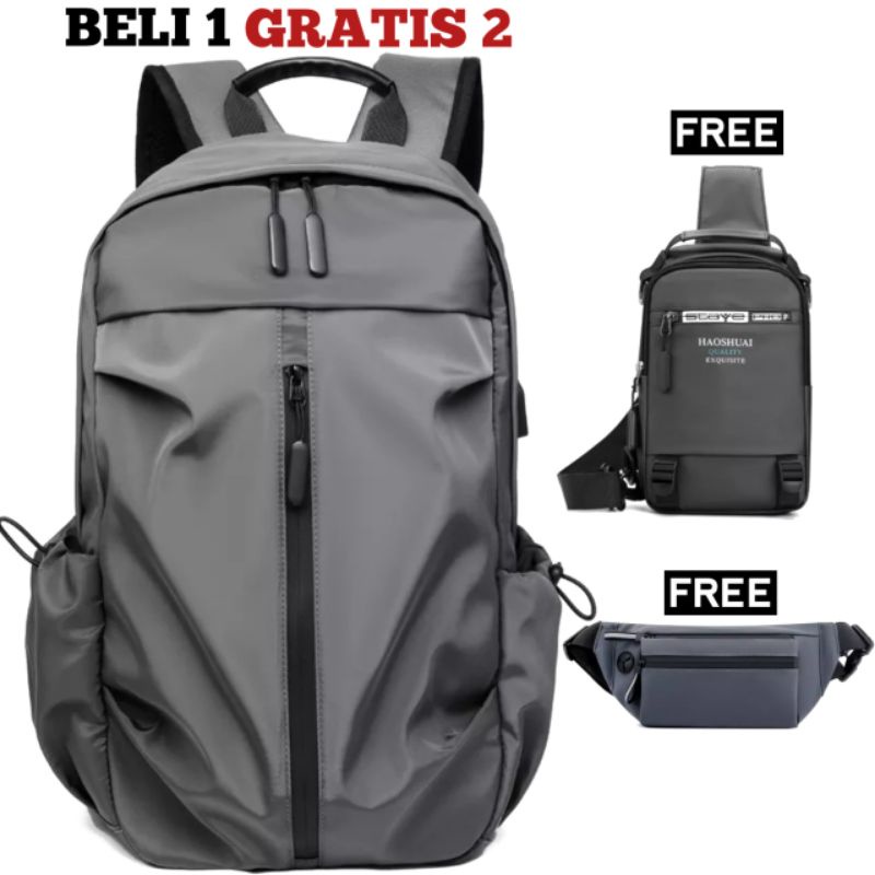 JS_BUY 1 GET 2 - Tas Pria ZB RDN 069 Distro Raindoz Bandung Ransel Punggung Backpack Cowok Keren Sek BRAN NB-Tp BJ