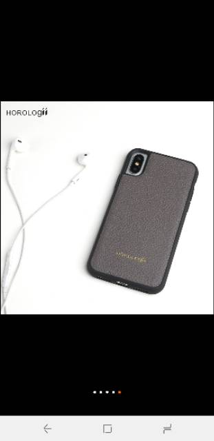 Horologii premium germany cow leather casing for Iphone X Grey