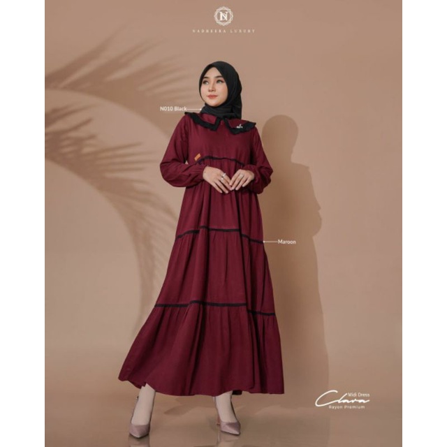 Clara Midi Dress By Nadheera Luxury