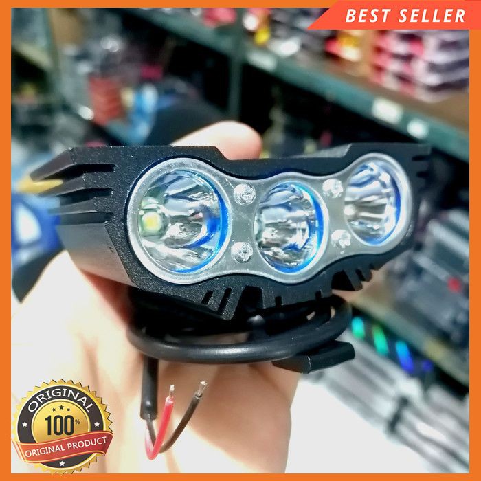 Lampu Tembak Putih LED 3 Mata Owl CB CBR KLX CRF Vixion R15 Tiger Megapro GSR