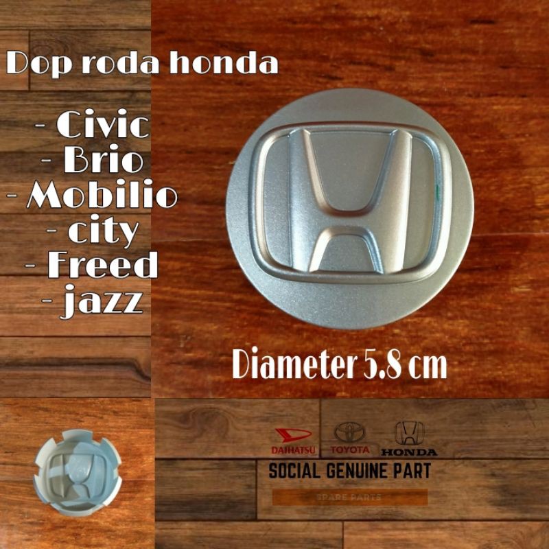 Dop roda tutup velg roda Honda Mobilio Brio jazz Civic city Freed original