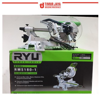 RYU SLIDING MITER Mitter Saw 7 Inch Mitre Saw Gergaji Pigura nrt RYU RMS 180 Mesin Potong Alumunium Kayu Miter Saw 7 inch Mesin Potong Gergaji Aluminium / Miter Saw 7&quot; inch 7Inch Mitter Saw Mittre Saw