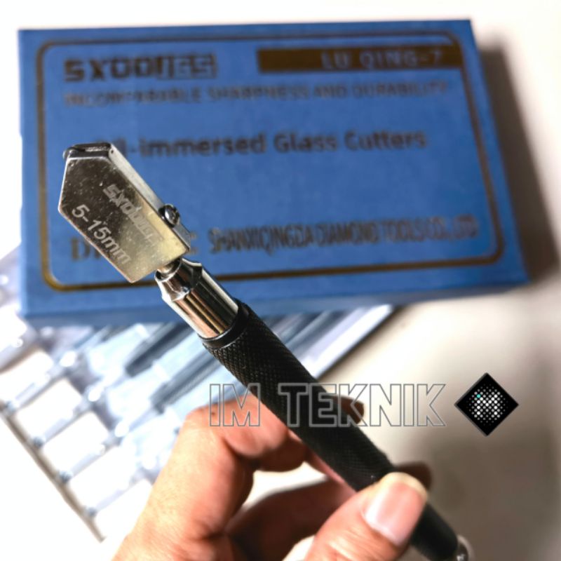 (LU QING7) Oil glass cutter pemotong Kaca tile tebal 5-15 mm tajam akurat asli