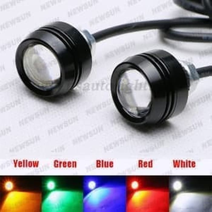 Lampu LED Mata Elang Eagle Eye Besar 23mm 12V Universal Nyala Terang