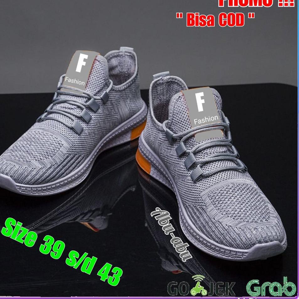 Booming Sepatu Sneaker Pria Import - Sneaker Fearless Run Sporty Media001 Running Terbaik