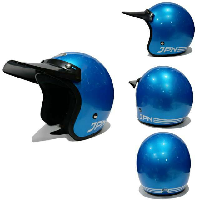 Helm Jpn Retro Arc Ice Blue Gloss pet panjang