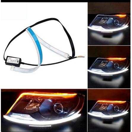 Lampu DRL Running LED Alis Sein Gerak 60Cm 24V 24 Volt Bus Truk Mobil