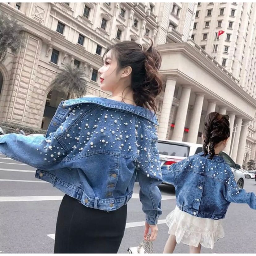 Bisa Cod Jiaket Dnim Kerja Jajket Denim Perempuan Korean Style Jecket Jean Crop Dewasa Jakket Jens S
