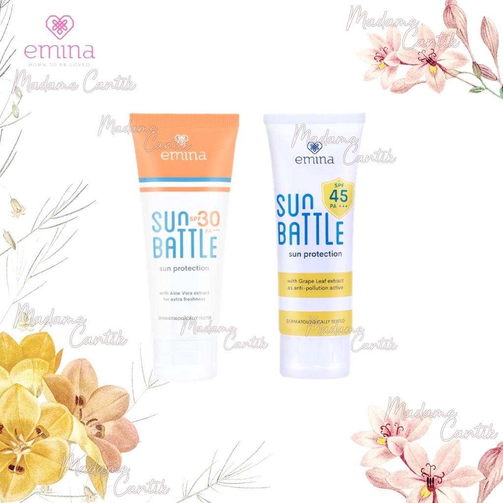 ✿ MADAME ✿ EMINA SUN PROTECTION SPF 30 / EMINA SUN BATTLE SPF 45 PA+++ SUNSCREEN SUNBLOCK WAJAH