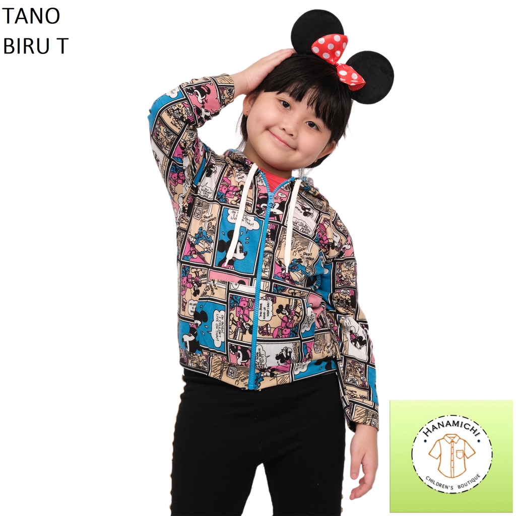 Hanamichi TANO Hoodie Anak Lengan Panjang Motif Kartun