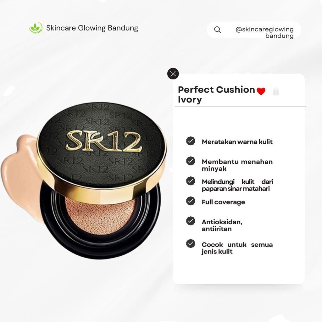 Serum Cushion Refill Perfect Cushion Ivory Natural Dewy Finish Bedak Cushion Waterproof Menutupi Pori-Pori Full Coverage