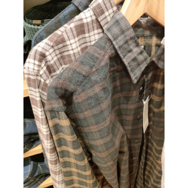 Kemeja Pria Flannel Uniqlo Original 100% Bestseller2021