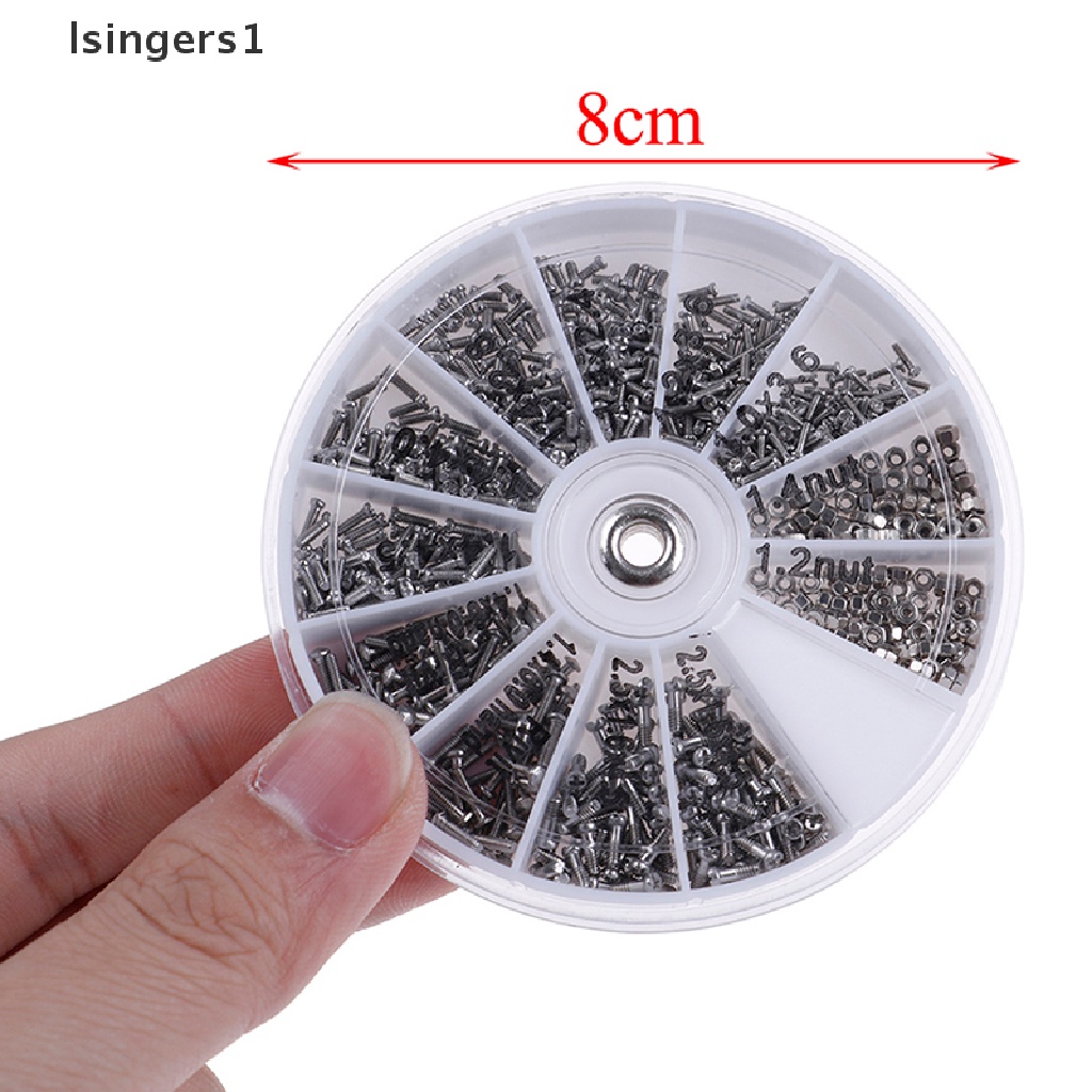 (lsingers1) 1000pcs / Set Sekrup + Mur + Obeng Untuk Reparasi Kacamata