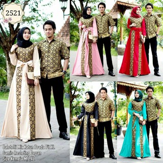  Bisa COD Batik  Couple  Sarimbit Gamis Modern Baju  