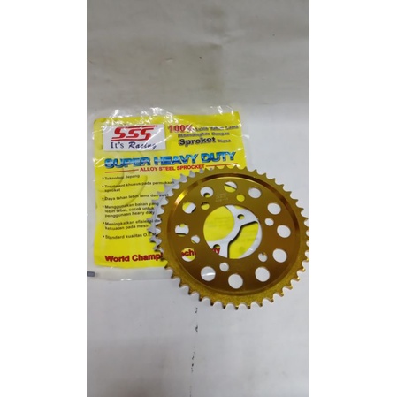 Gir gear belakang cbr 150 Cb 150 new led 43 428 6 hole steel gold sss