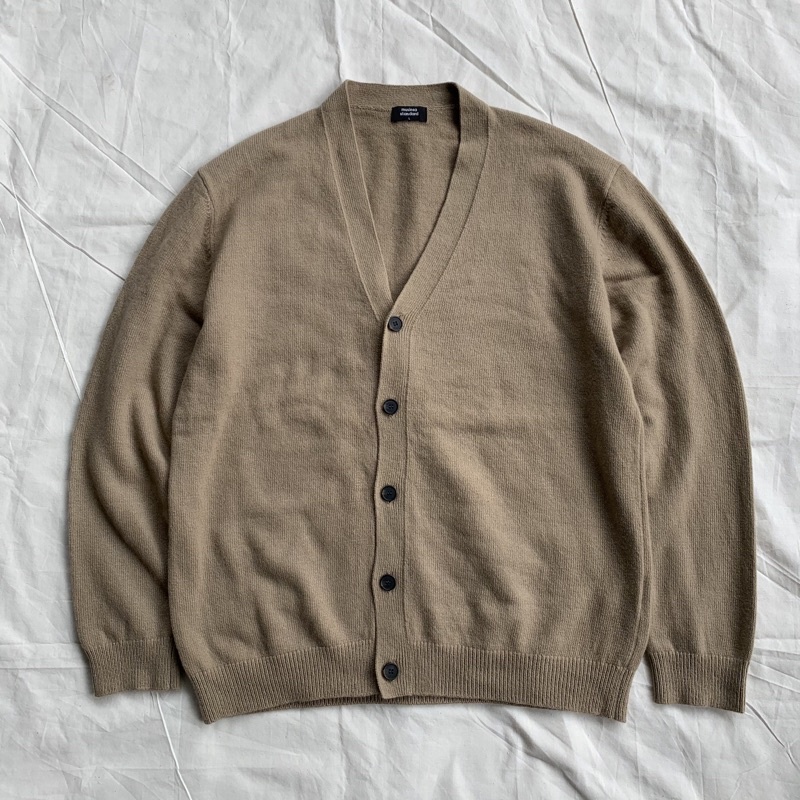 Musinsa standarr knit cardigan in khakis