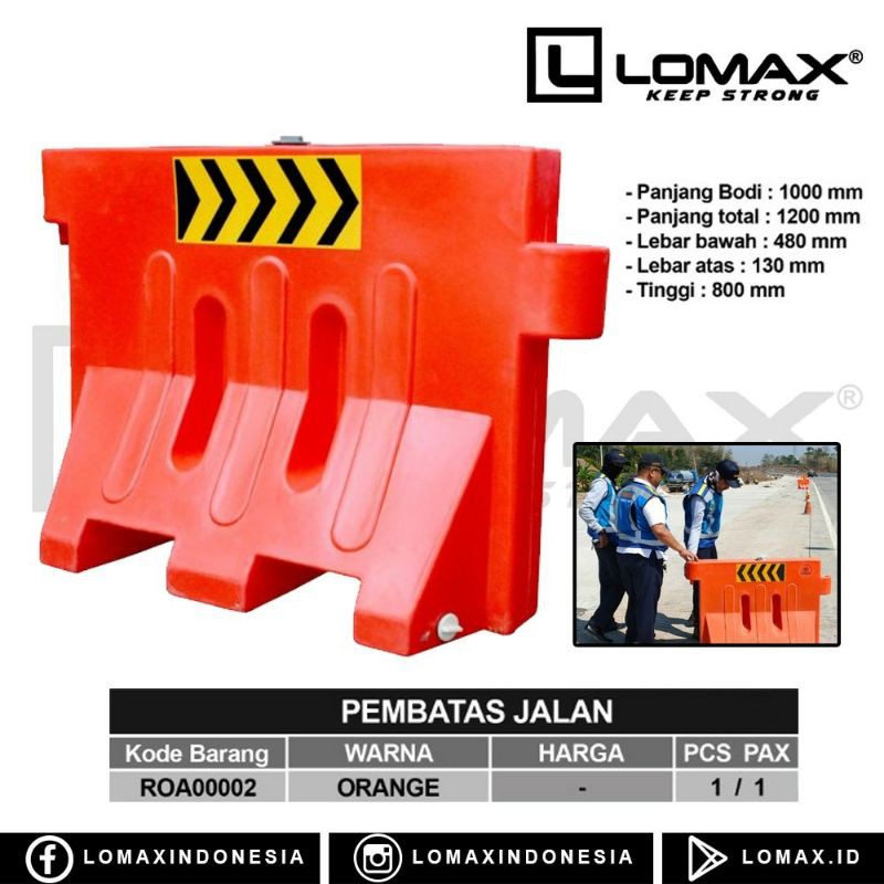 Pembatas Jalan Orange Lalu Lintas Orange Lomax Shopee Indonesia