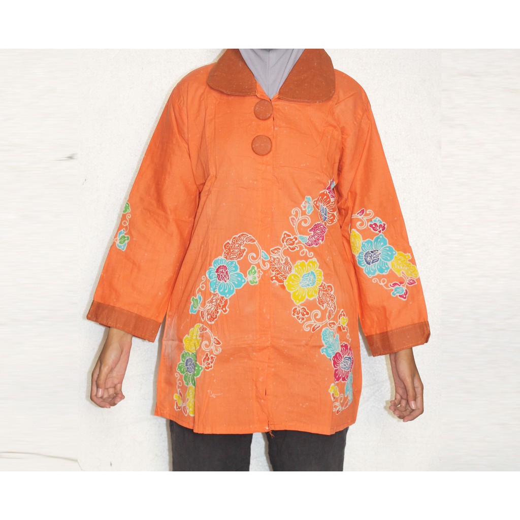 Blouse Batik Wanita I Blus Batik I Blus Kerja Wanita Batik Asha-SIZE L