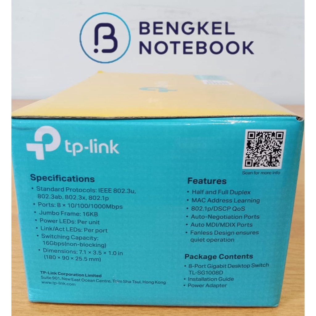 Tp-Link 8 Port 10, 100, 1000Mbps Gigabit Desktop Switch TL-SG1008D