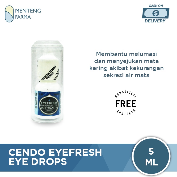 Cendo Eyefresh Eye Drop 5 mL - Obat Tetes Steril Mata Kering