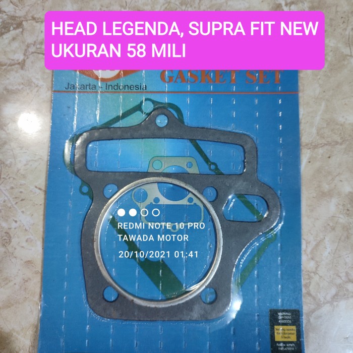 PAKING RACING BLOK HEAD ATAS UKURAN 58 MILI LEGENDA SUPRA FIT FIT NEW