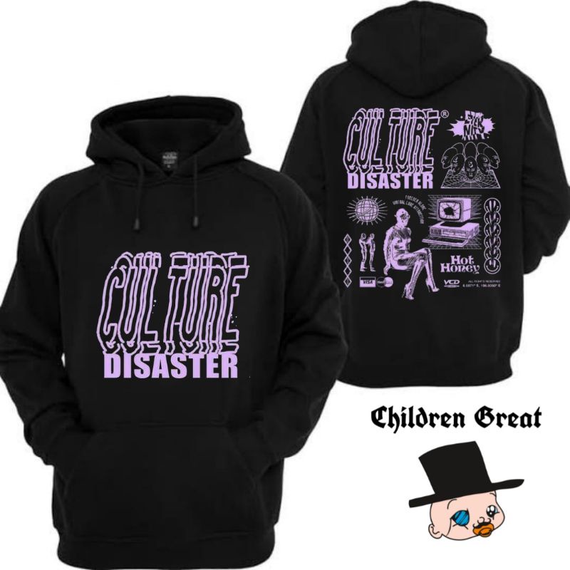 Jaket Hoodie CULTURE DISASTER zipper distro dewasa tee jacket hitam polos sweater sweatShirt katun c