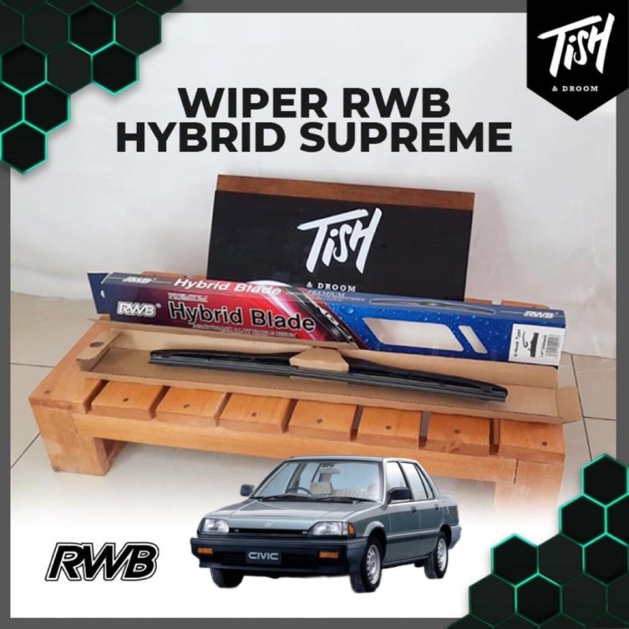 Wiper Civic Wonder Sedan 1983 Hybrid RWB Supreme 2 PCS