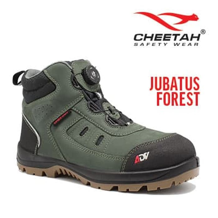 Sepatu Cheetah Jubatus Forest Adv Safety Shoes Hijau Sepatu Shopee