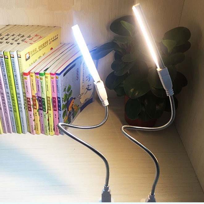 Lampu Meja Belajar Murah // Lampu Belajar LED Strip Portable USB 24 LED 12W - Putih