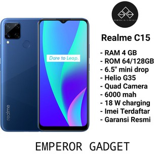 Realme C15 Ram 4/64 GB 4/128 GB Imei Terdaftar Resmi