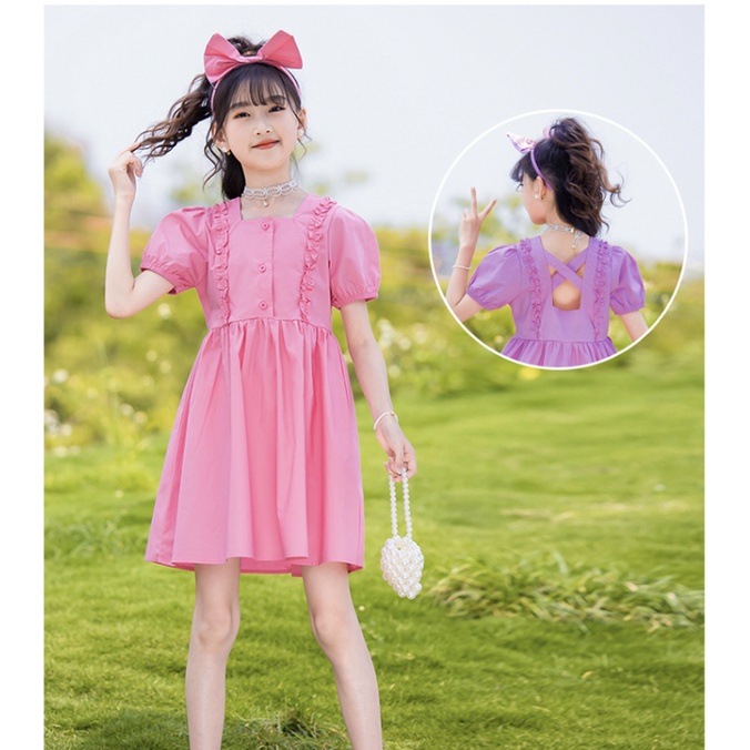 babyfit [5-10thn] MARION with bando baju anak perempuan semi remaja dress gaun import sr-d07