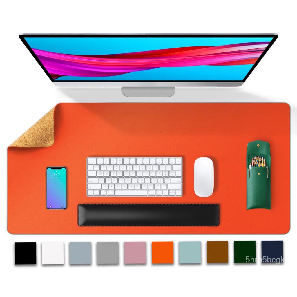 Jual Cork Desk Pad Double Side Gaming Mouse Pad Large Leather Desk Pad