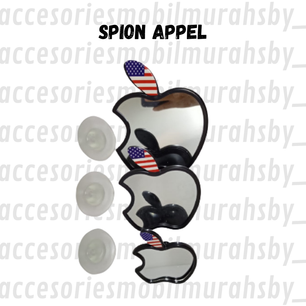 Spion Apel Tempel Dalam Spot Mirror Kaca Cembung Isi 3 pcs