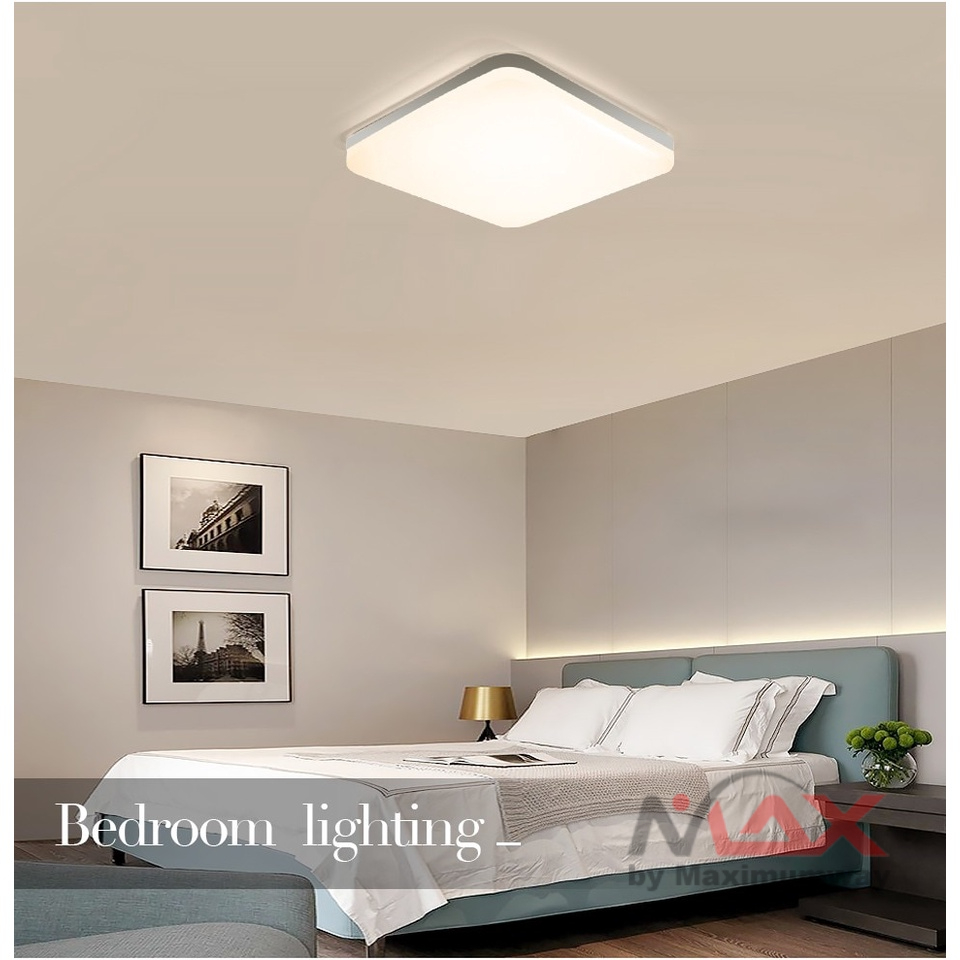 Lampu Plafon Minimalis Modern 40x40cm 48W 220V Aman untuk Mata anti Blink untuk rumah dan kantor sinar Warm White, Cool White, Natural Square Ceiling Lights Lustre Modern Ceiling Lamp Neutral/cold/warm White Remote Control Led Ceiling Light For Bedroom