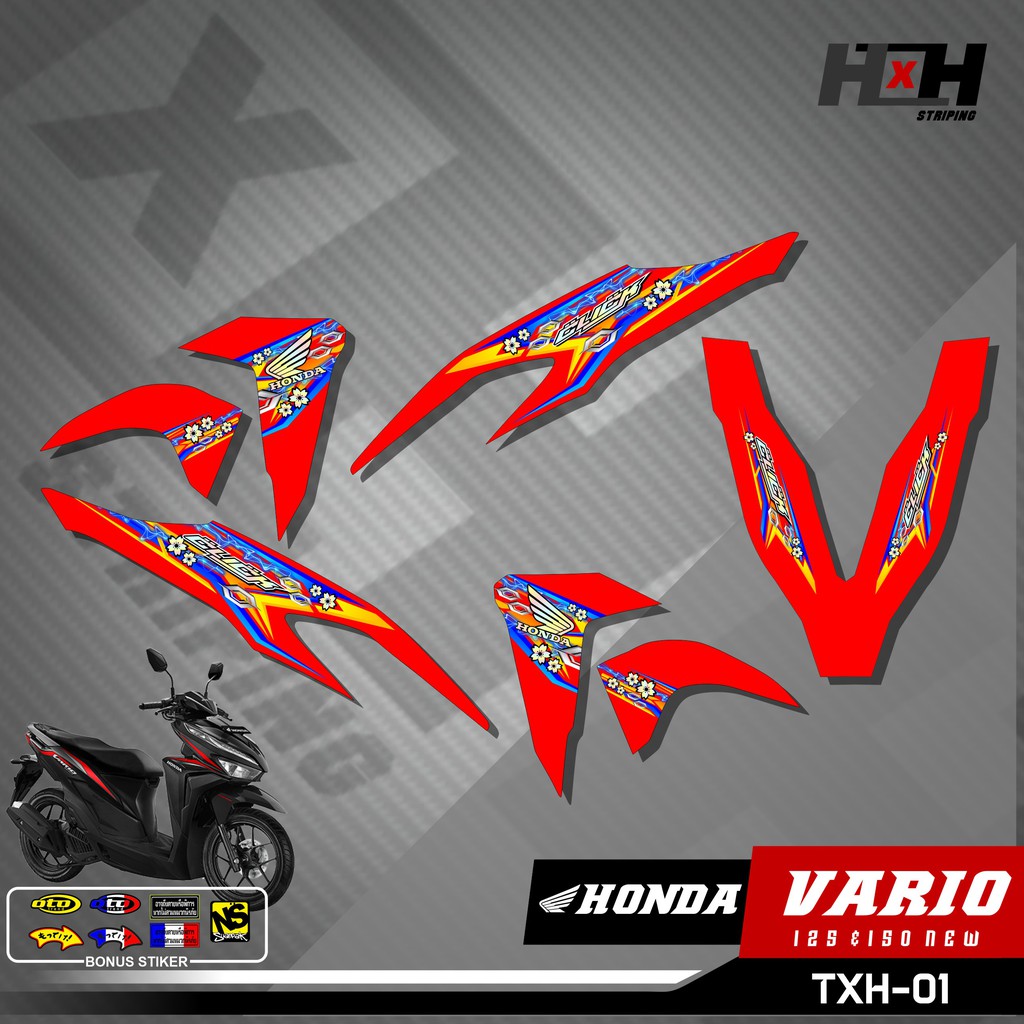 Sticker Striping Stiker Lis Variasi Vario 125/150 NEW Thailand Thailook Mothai 01