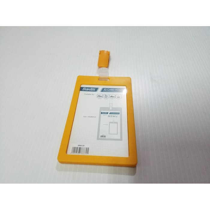 

a ID Card Holder 54 x 90 mm Potrait + Clip Bantex 8866-64 MANGO tempat nama