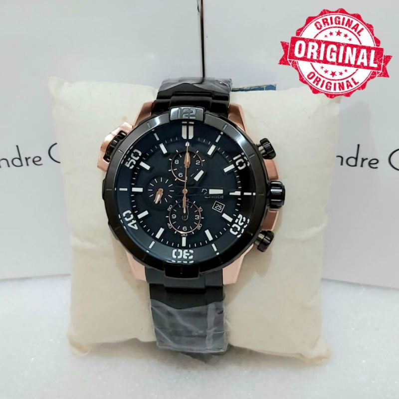 ALEXANDRE CHRISTIE PRIA AC 6554 JAM TANGAN ALEXANDER CHRISTIE PRIA BLACK ROSEGOLD ORIGINAL