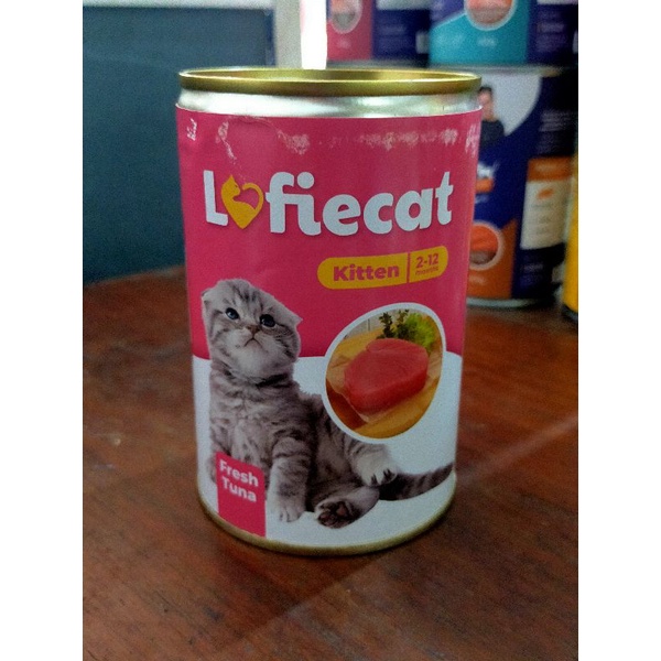 Lofiecat Kaleng Tuna Kitten 400gr Makanan Kucing Basah Kaleng